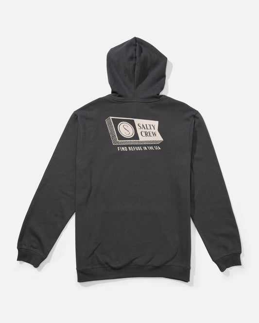 Back view of the Alphabet Fleece - Charcoal. 