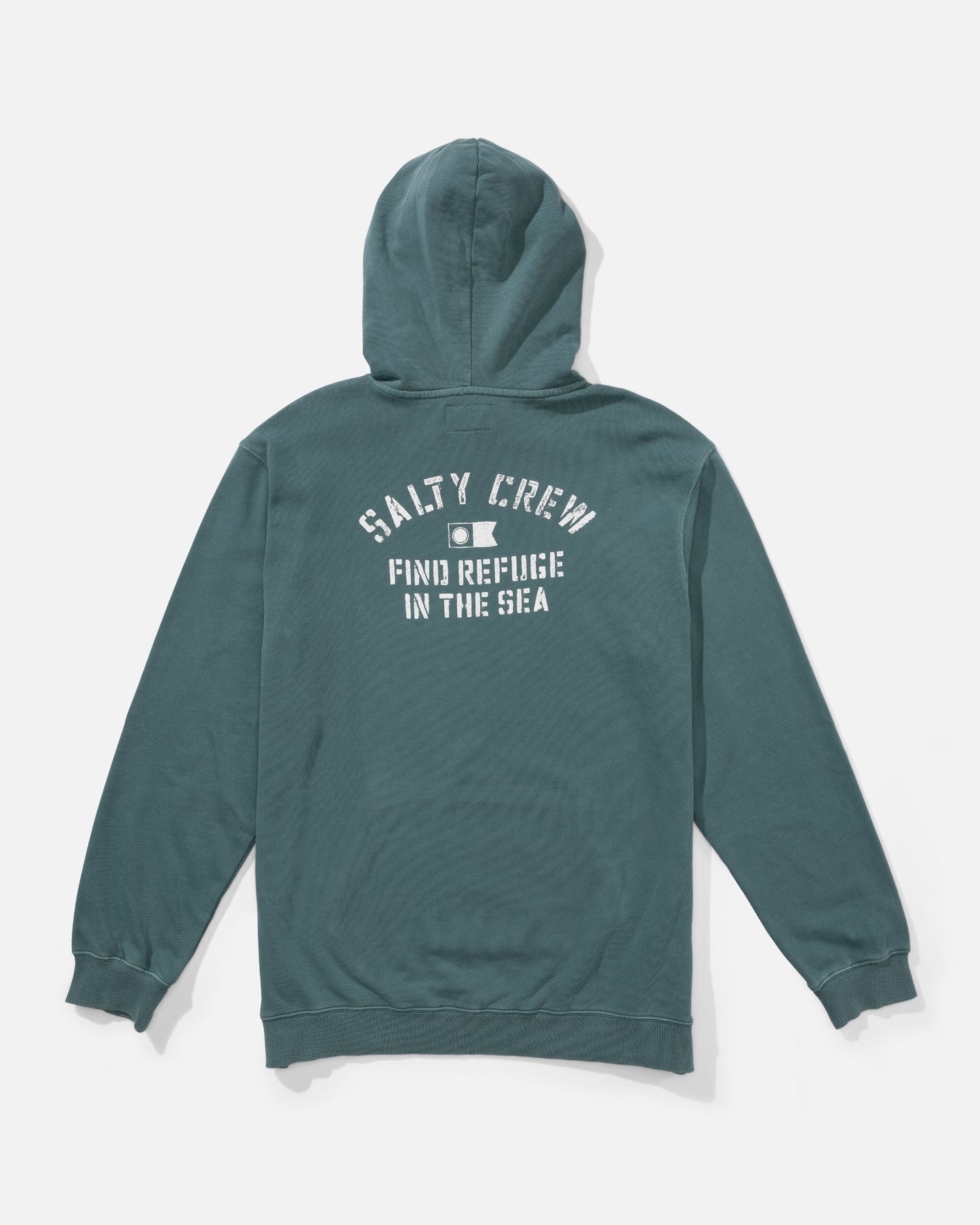 Back view of the Even Keel Vintage Fleece - Hydro. 