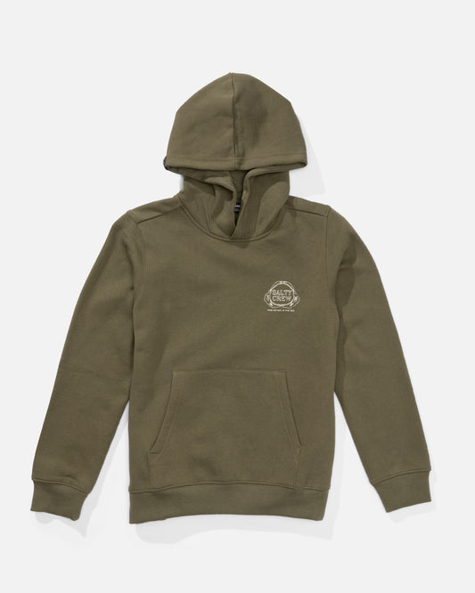 Jawbone Boys Fleece Hoodie - Dusty Olive