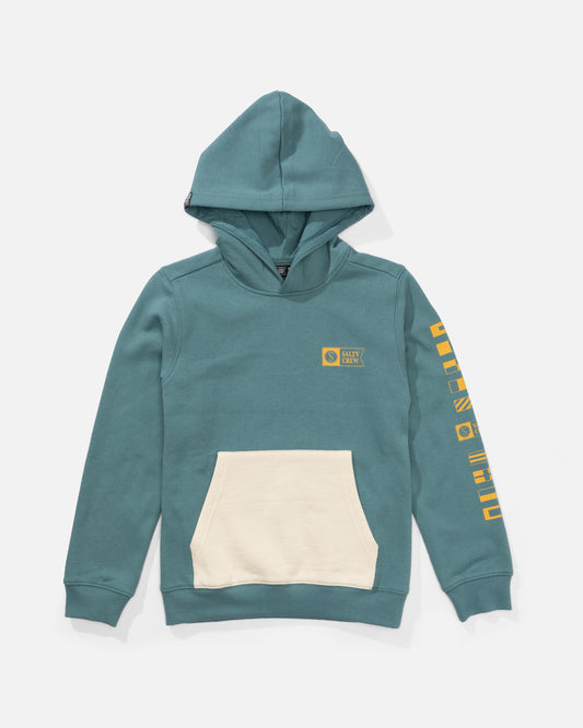 Alpha Color Block Boys Fleece Hoodie - Hydro