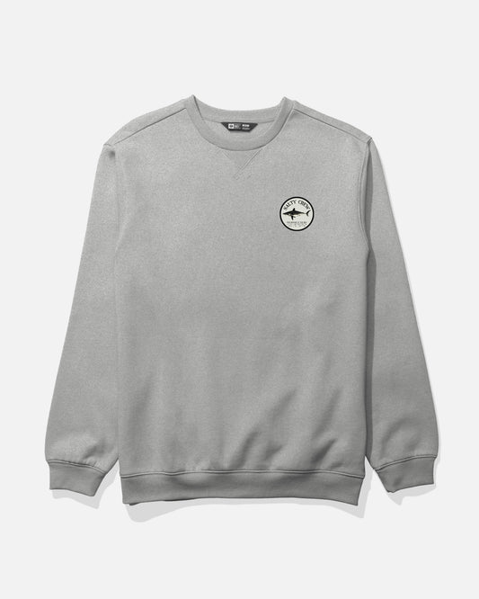 Front view of the Crafted Crew Fleece - Athletic Heather. 