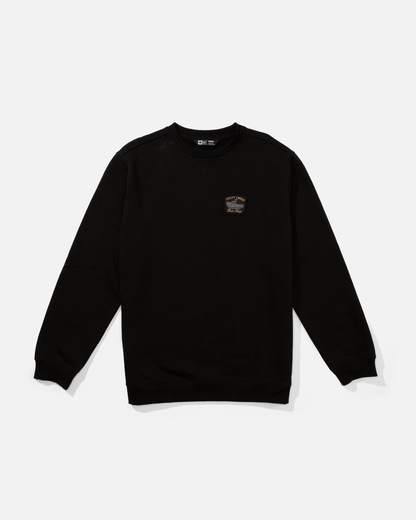 Front view of the Crafted Crew Fleece - Black. 