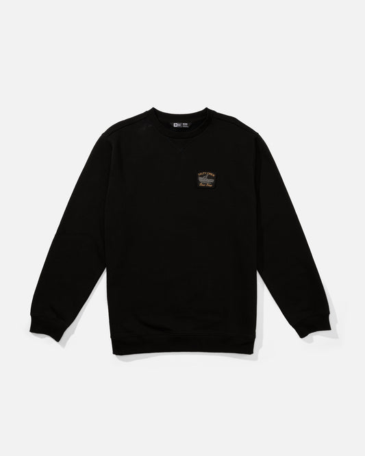 Front view of the Crafted Crew Fleece - Black. 