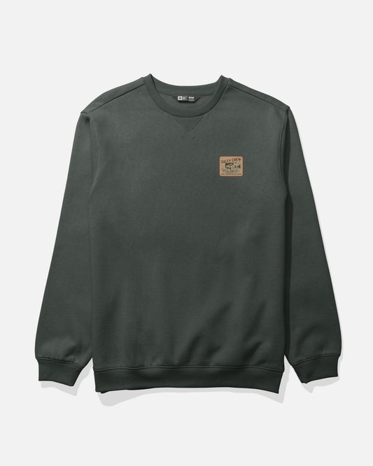 Front view of the Crafted Crew Fleece - Deep Forest. 