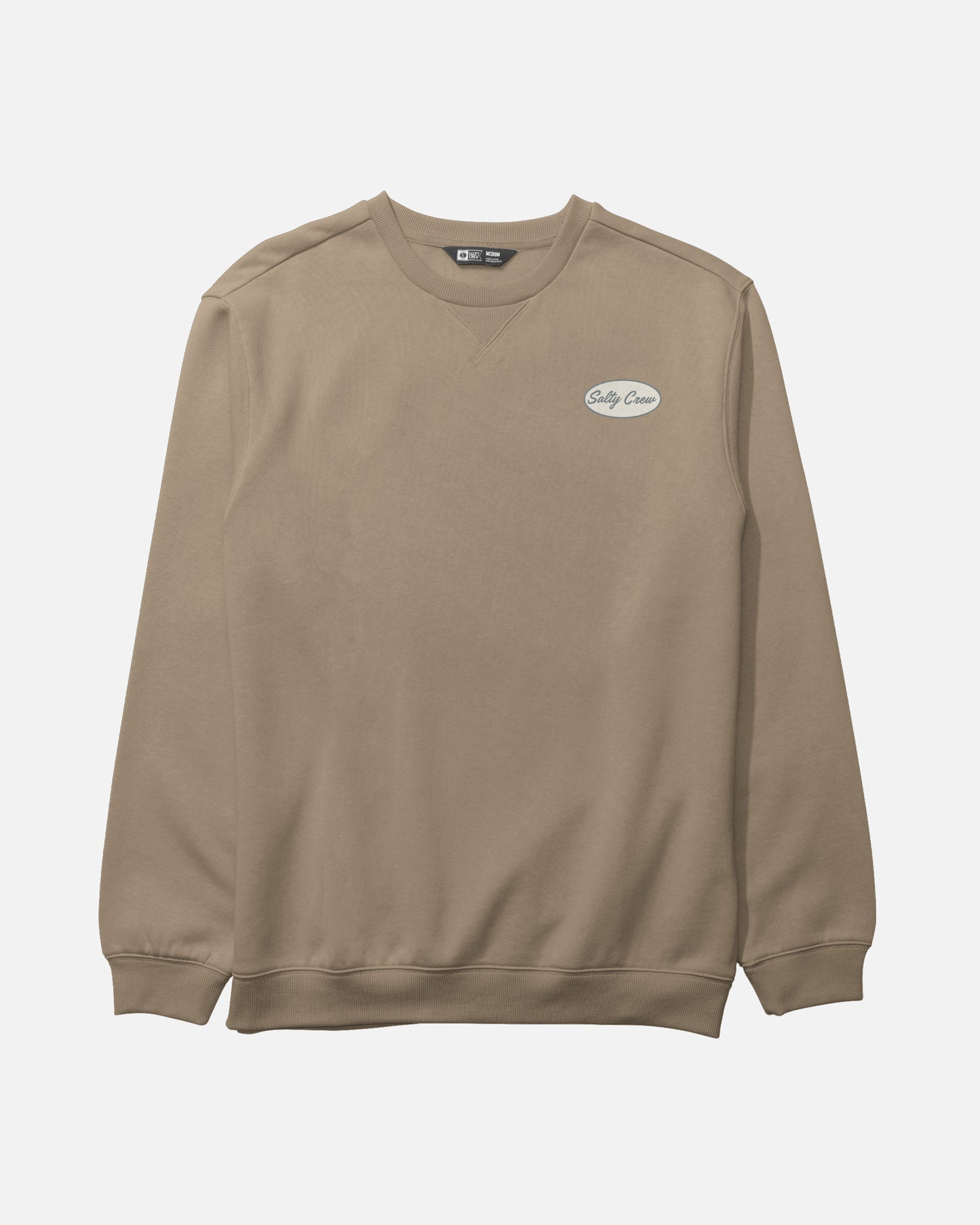 Front view of the Crafted Crew Fleece - Khaki. 