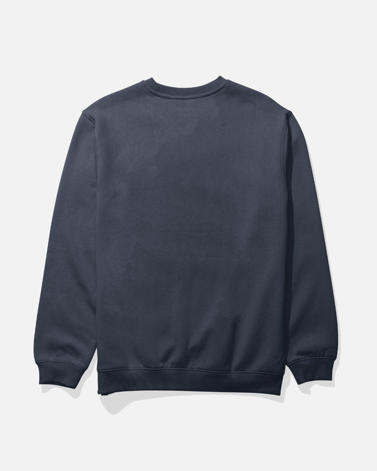 Back view of the Crafted Crew Fleece - Midnight Navy. 