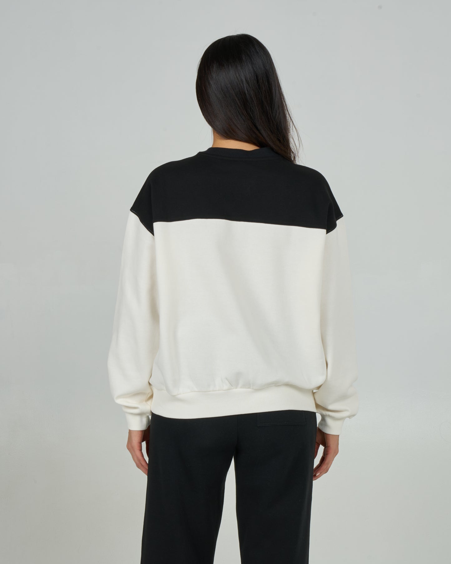 Back view of the Sail Away Crew - Black. 