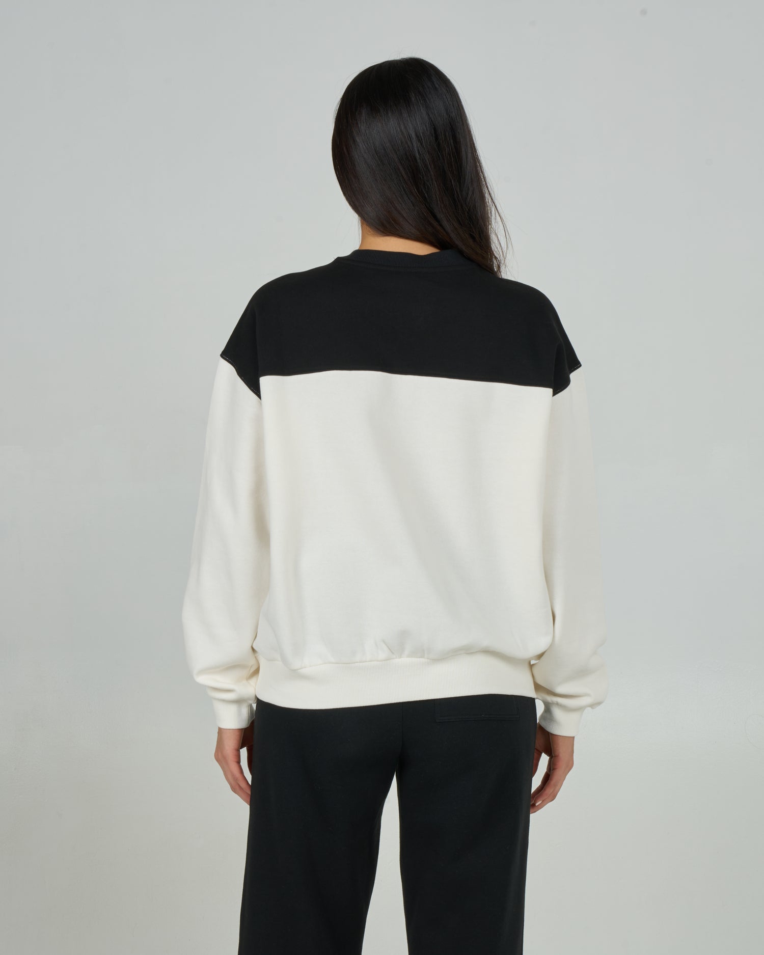 Back view of the Sail Away Crew - Black. 