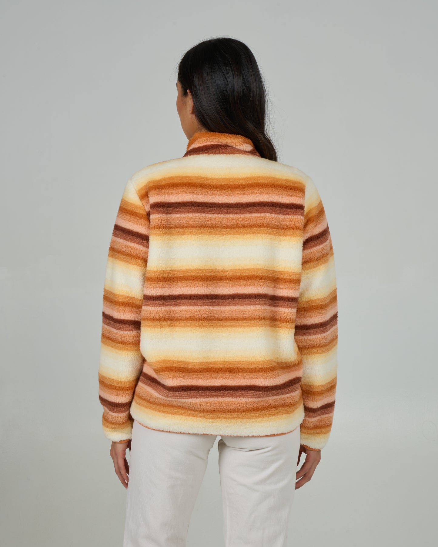 Back view of the Calm Seas Pullover - Peach Fizz. 