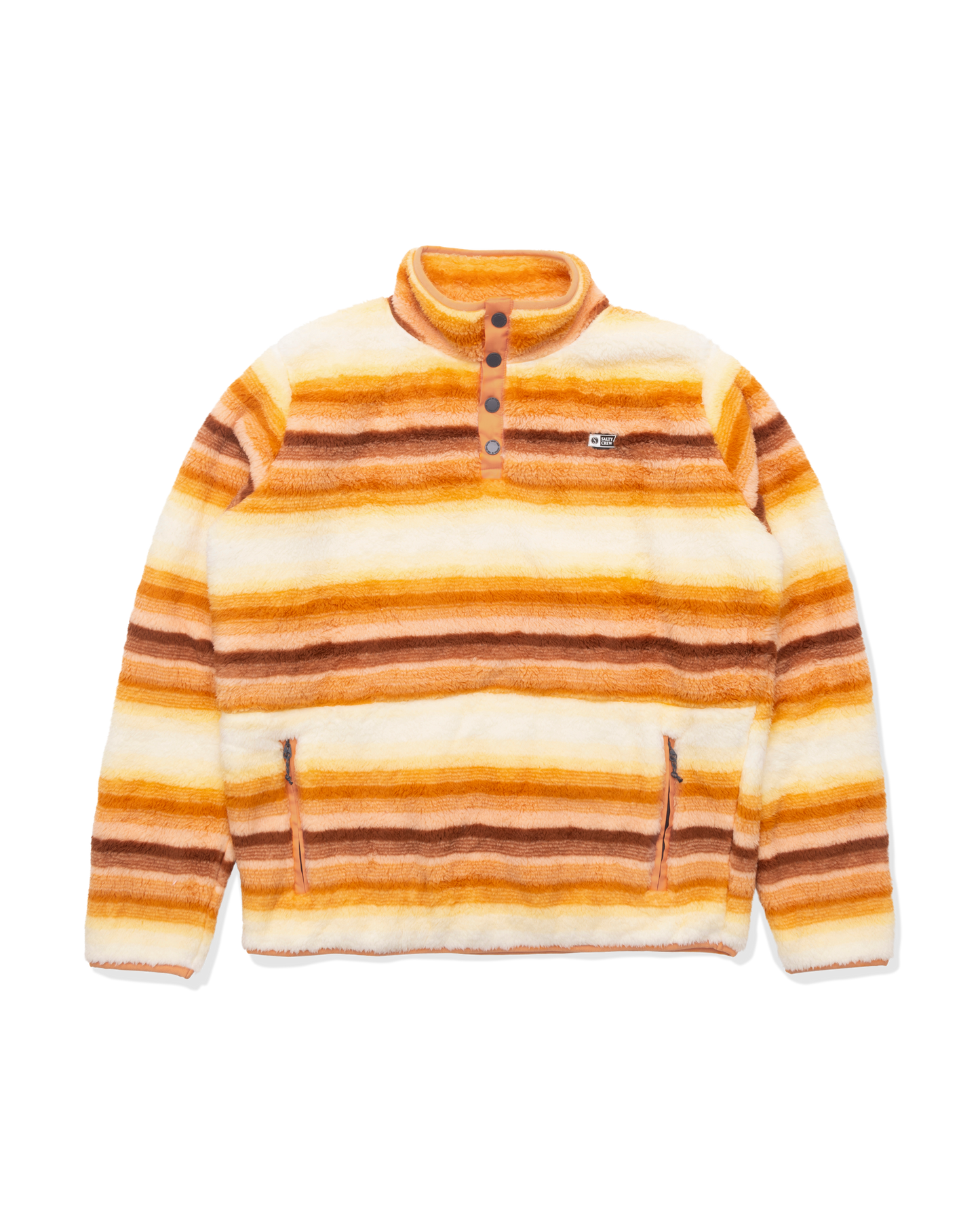 Front view of the Calm Seas Pullover - Peach Fizz. 
