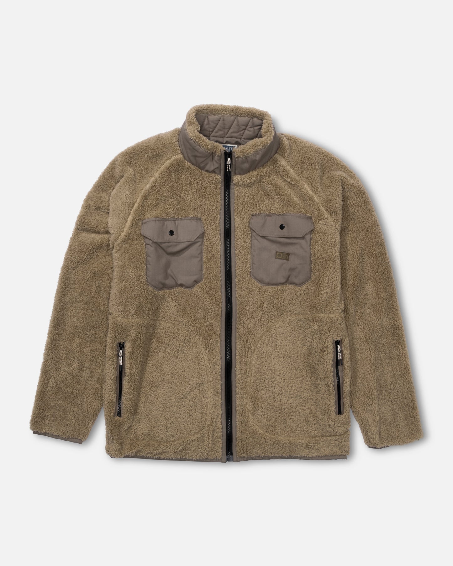 Front view of the Swellter Sherpa Fleece - Mushroom. 