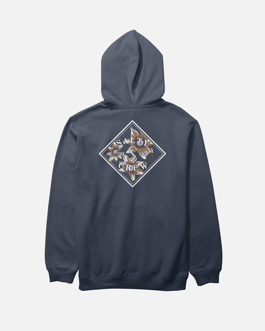 Back view of the Tippet Fill Fleece Hoodie - Navy. 