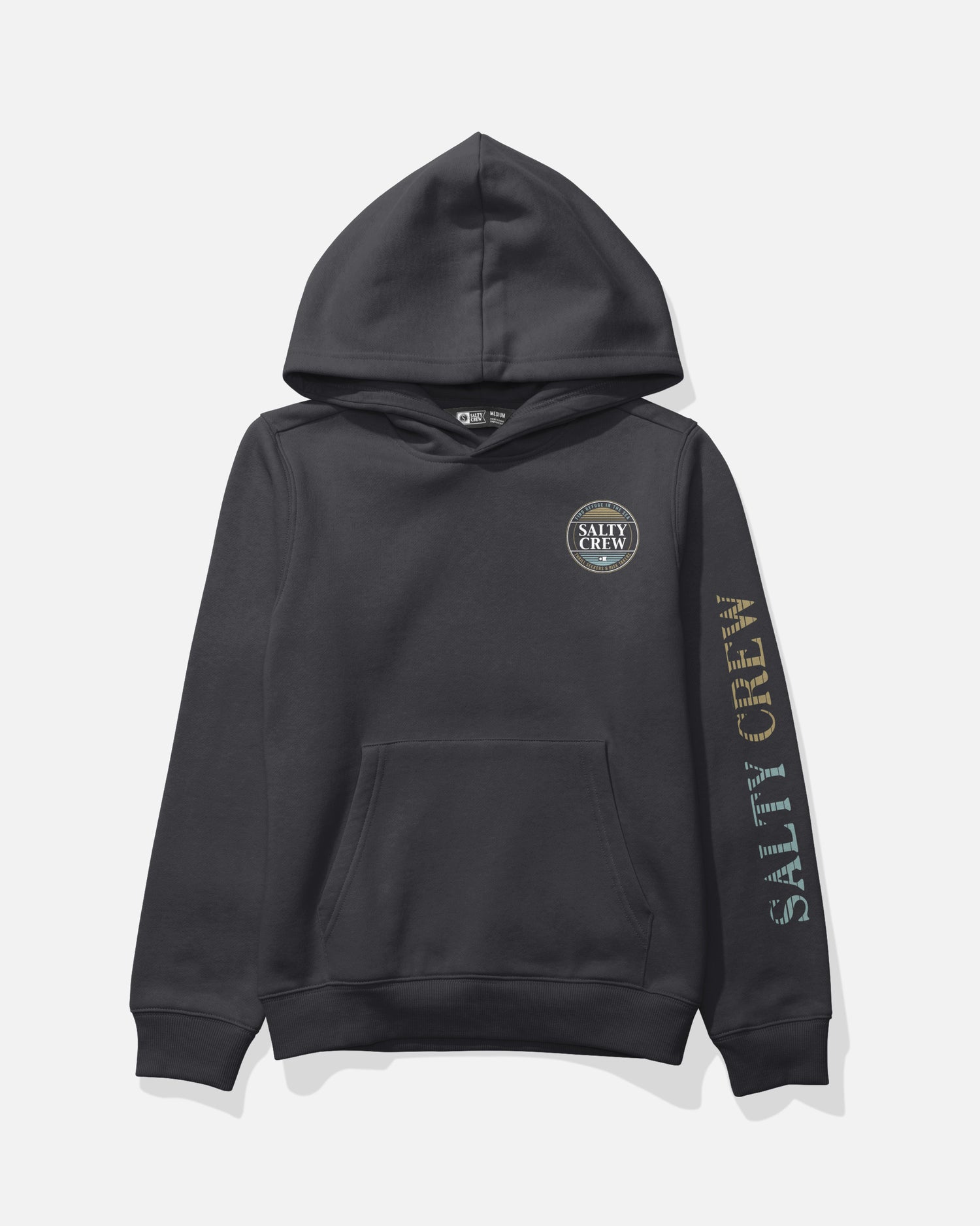 Front view of the Simple Fade Boys Fleece - Black. 