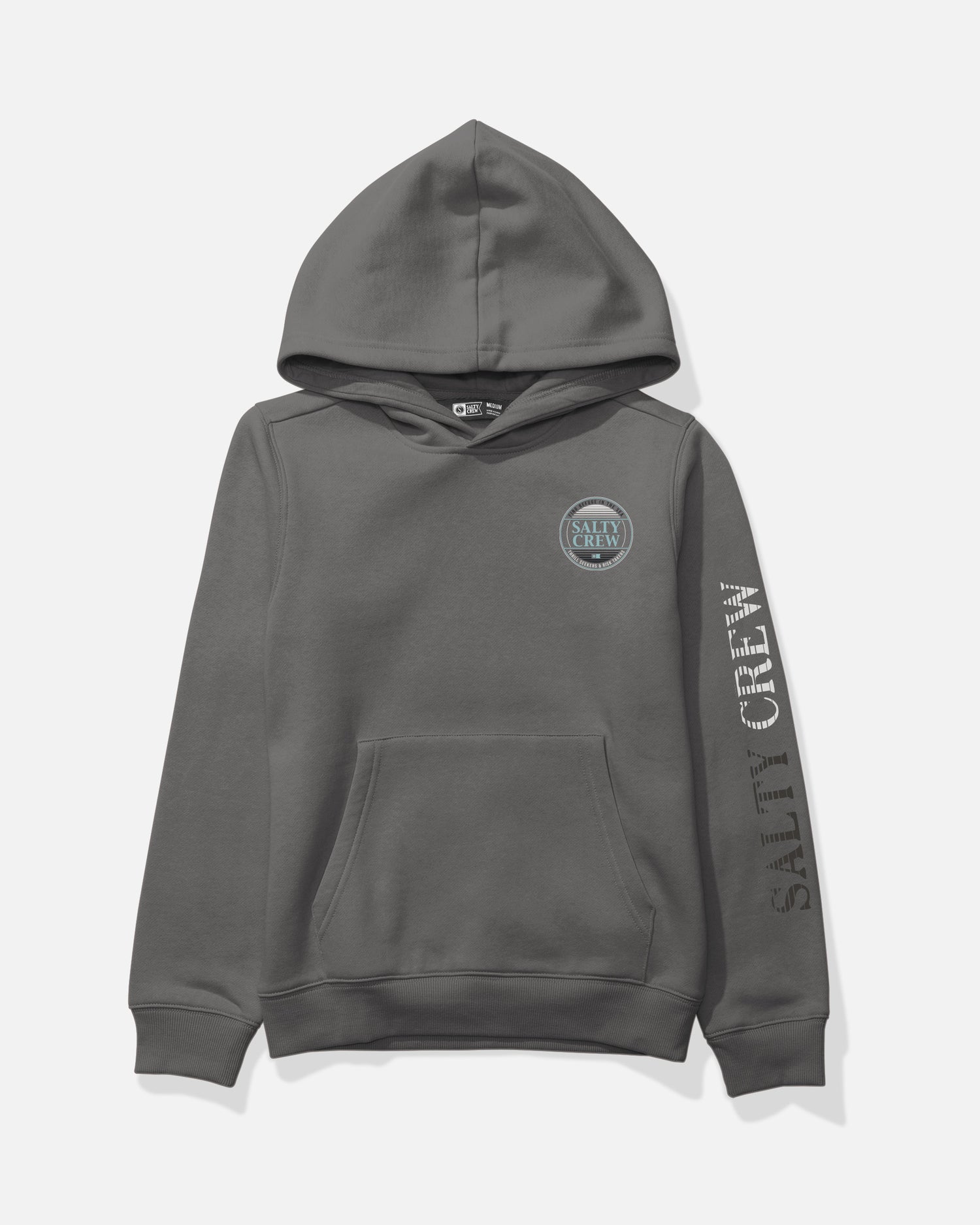 Front view of the Simple Fade Boys Fleece - Charcoal. 