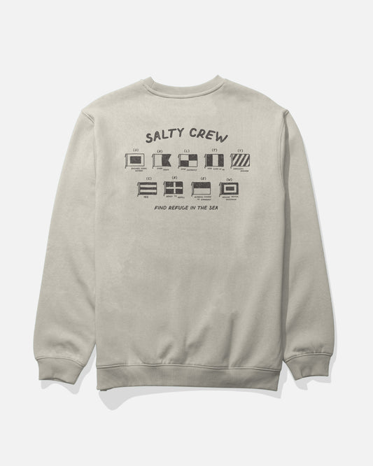 Back view of the Call Sign Crew Fleece - Bone. 