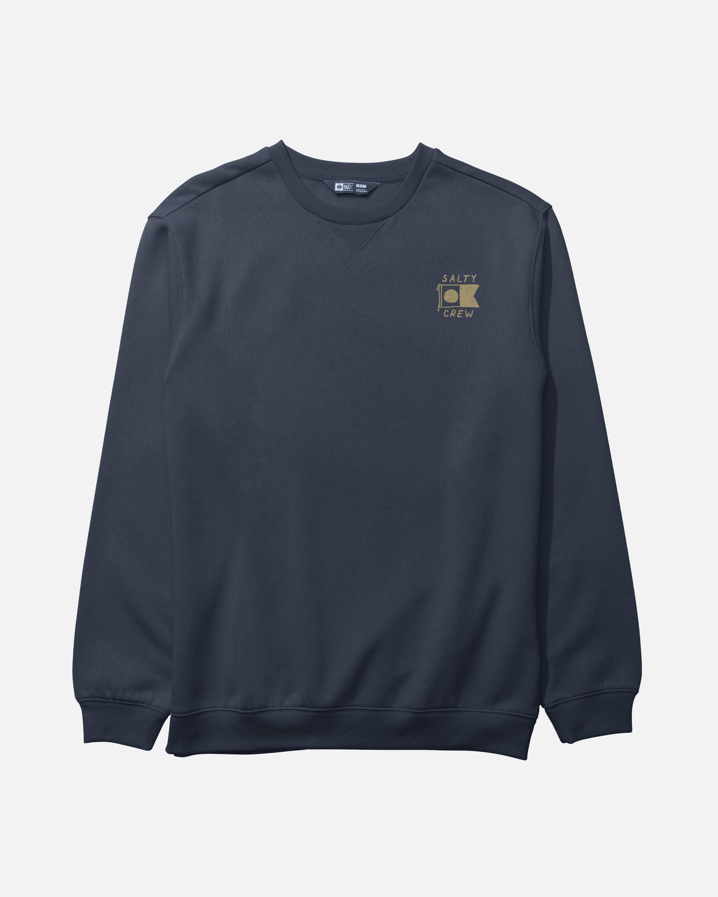 Front view of the Call Sign Crew Fleece - Navy. 