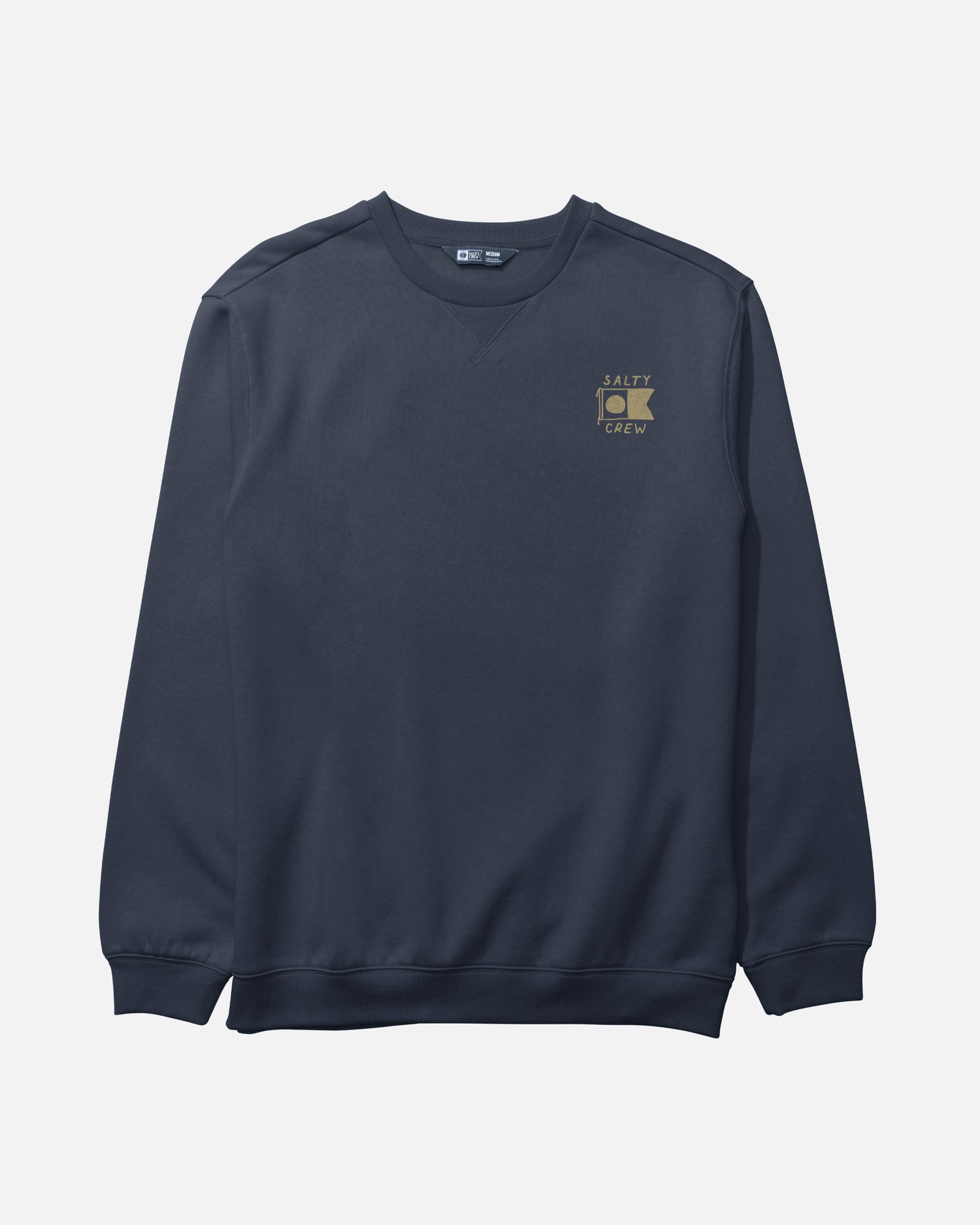 Front view of the Call Sign Crew Fleece - Navy. 