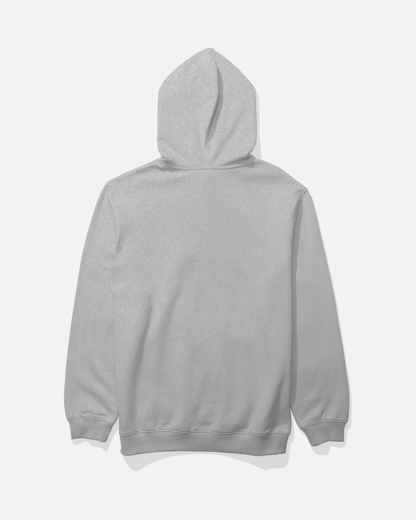 Back view of the Refuge Fleece Hoodie - Athletic Heather. 