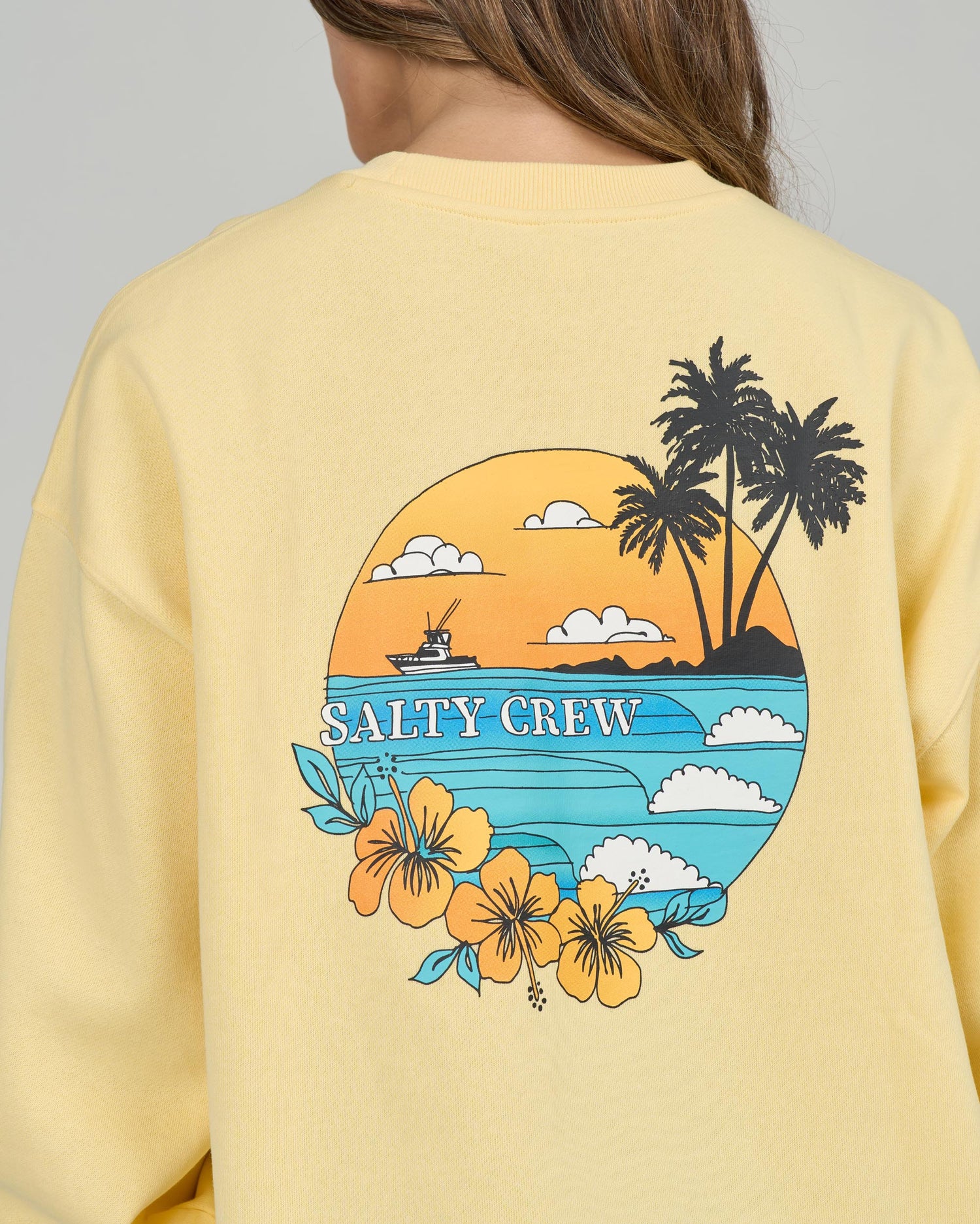 Close up back view of the Sunset Crew - Sunshine. 