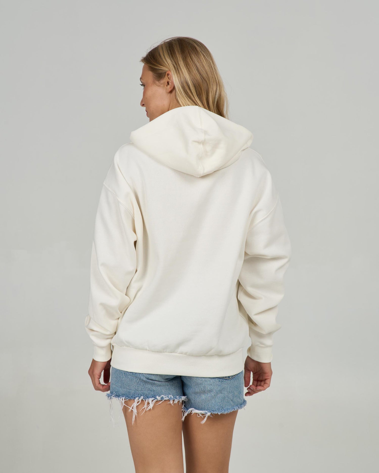Back view of the Unscripted Hoody - Off White. 