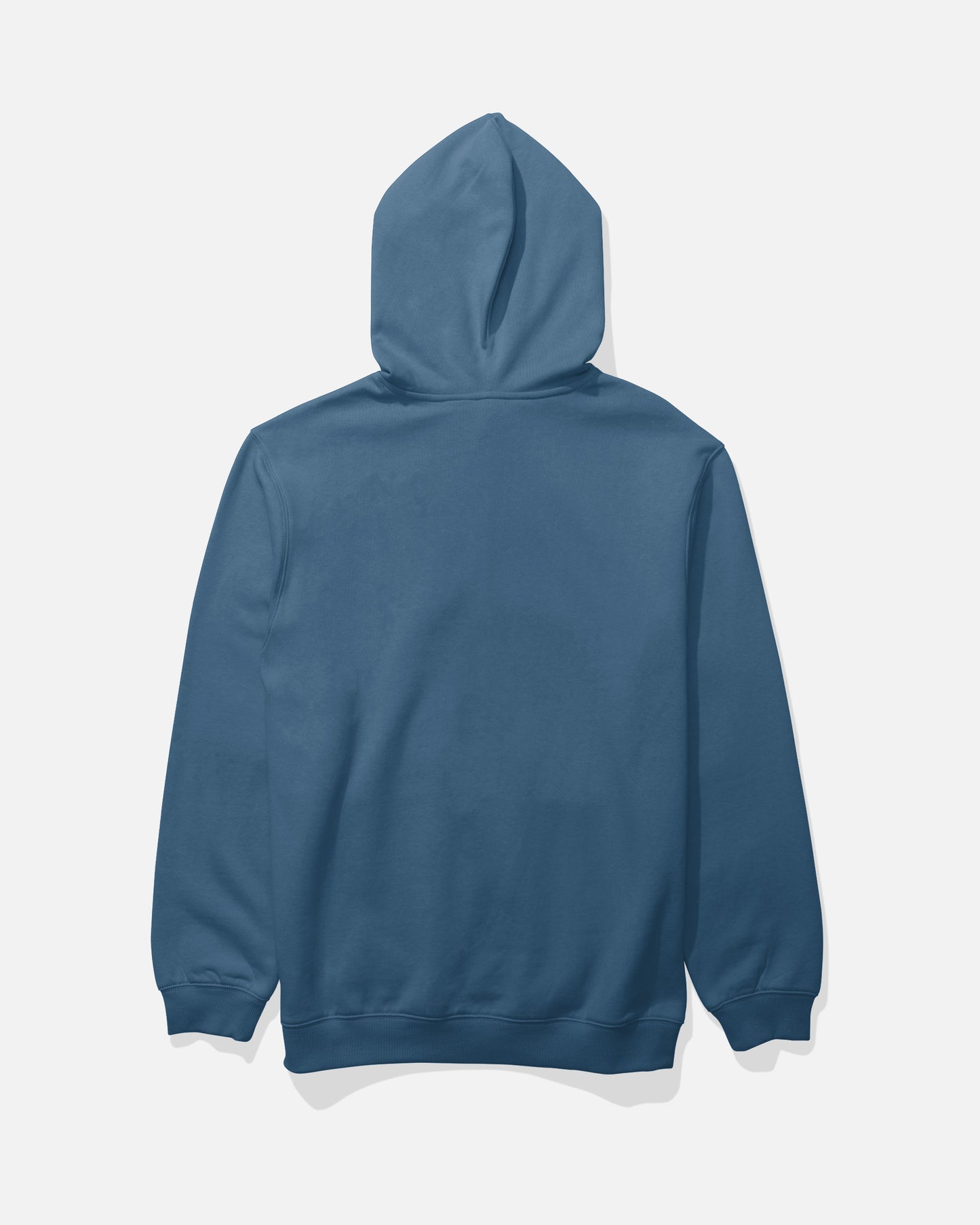 Back view of the Crafted Pigment Fleece Hoodie - Cast Blue.