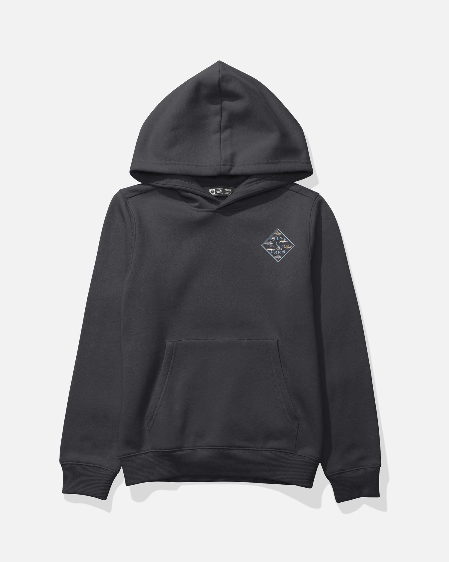 Front view of the Tippet Fill Boys Fleece - Black. 