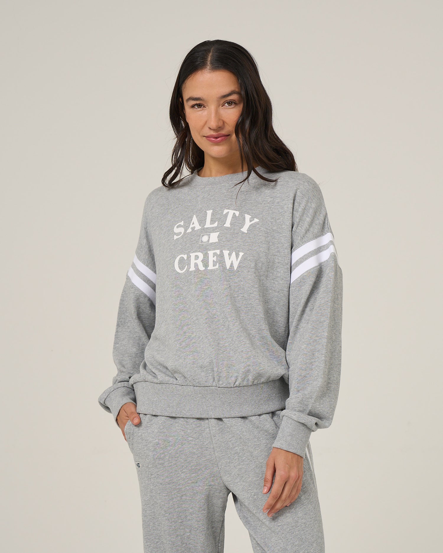 Front view of the Maritime Crew - Athletic Heather. 