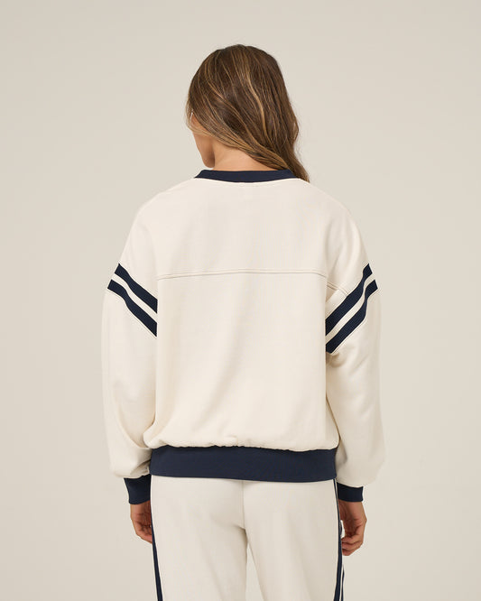 Back view of the Maritime Crew - Off White. 