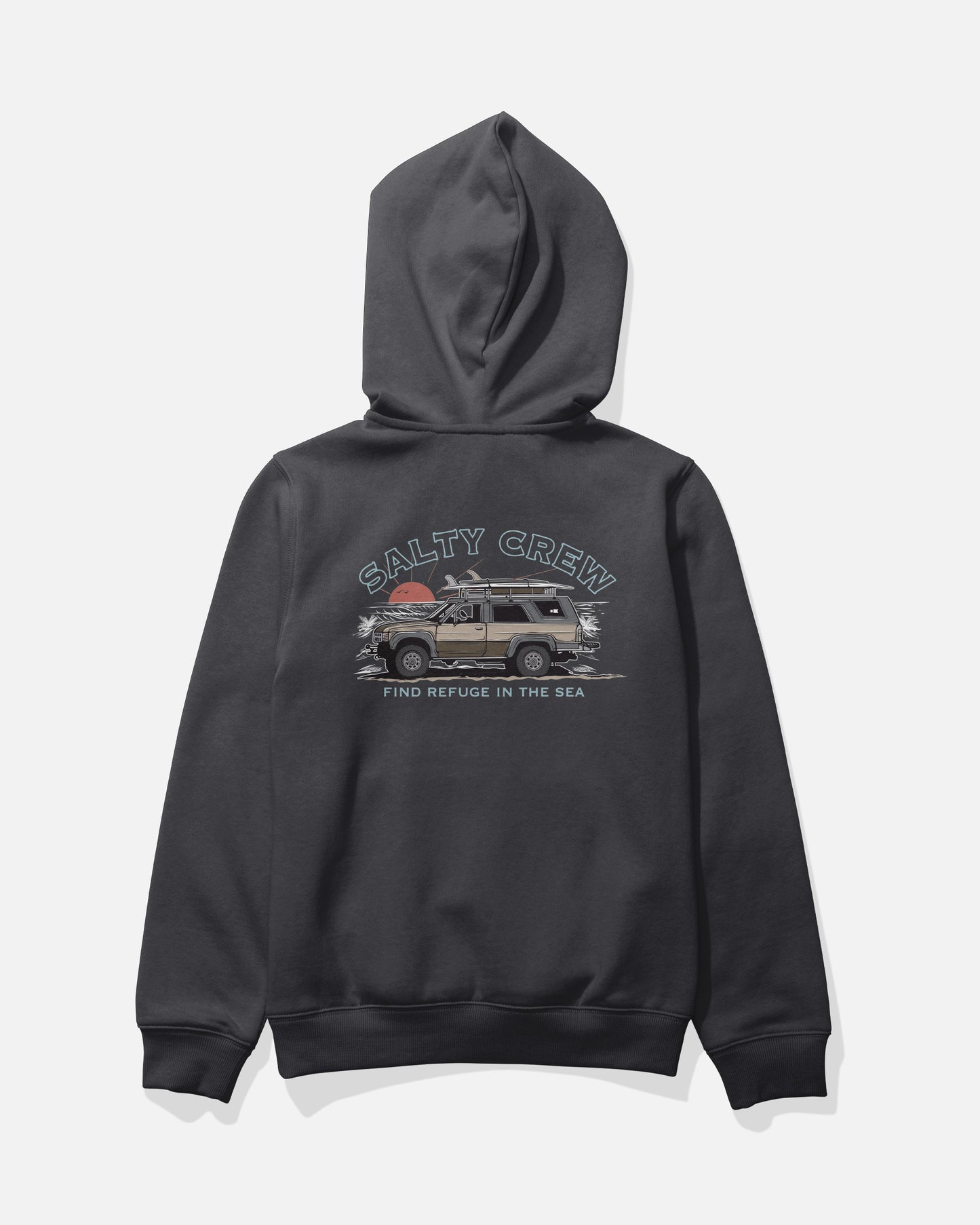 Back view of the Get Ready Boys Fleece - Black. 