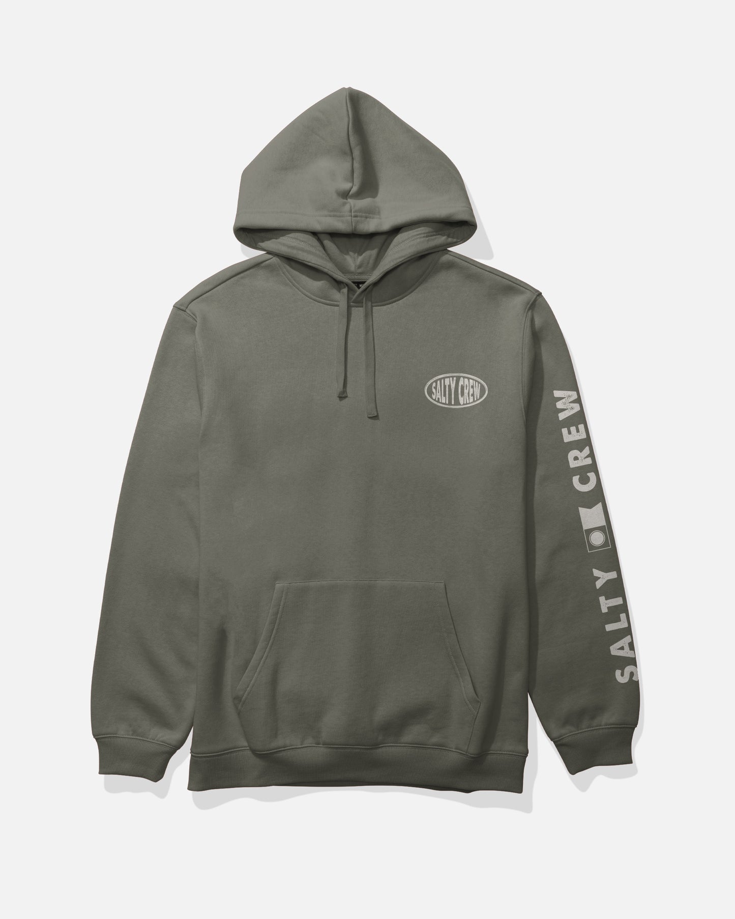 Front view of the Signage Fleece - Dusty Olive. 