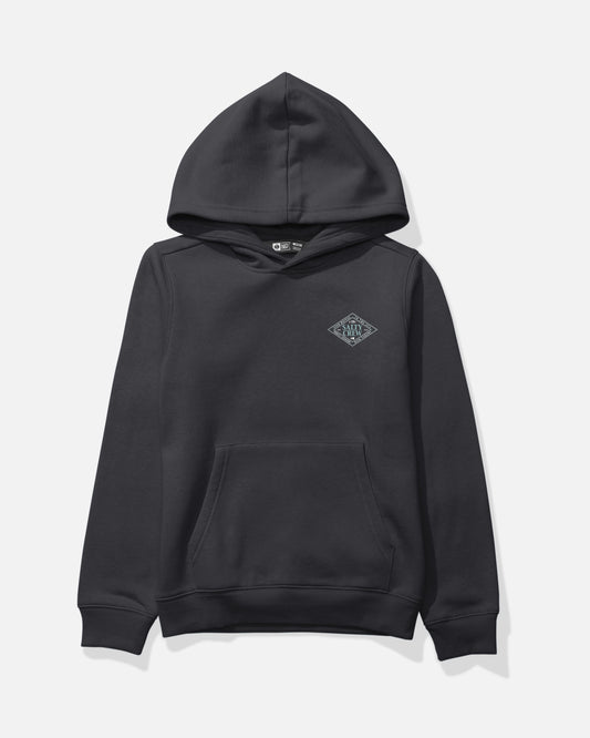 Front view of the Iconic Boys Fleece - Black. 