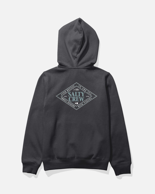 Back view of the Iconic Boys Fleece - Black. 