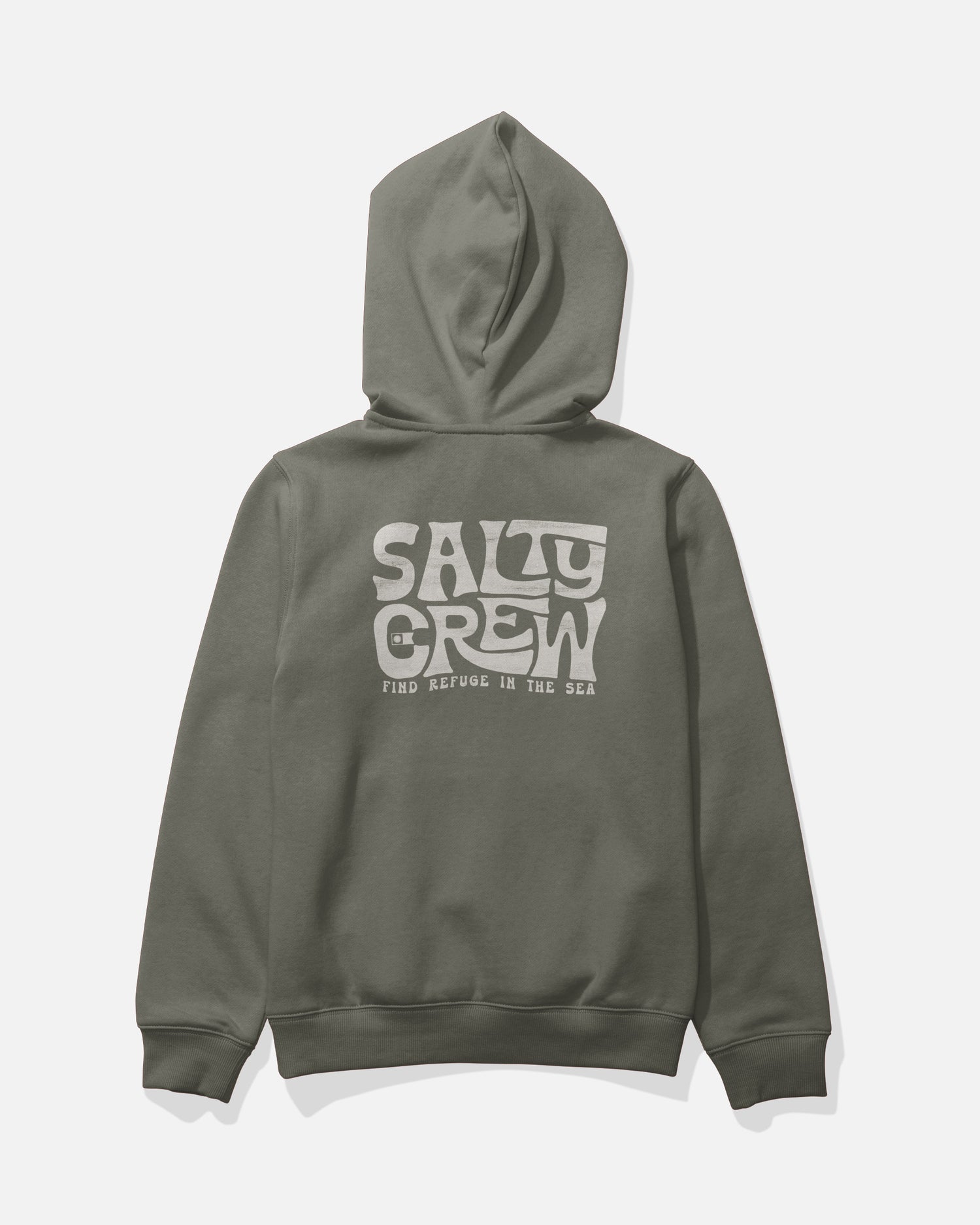 Back view of the Freestyle Boys Fleece - Dusty Olive. 