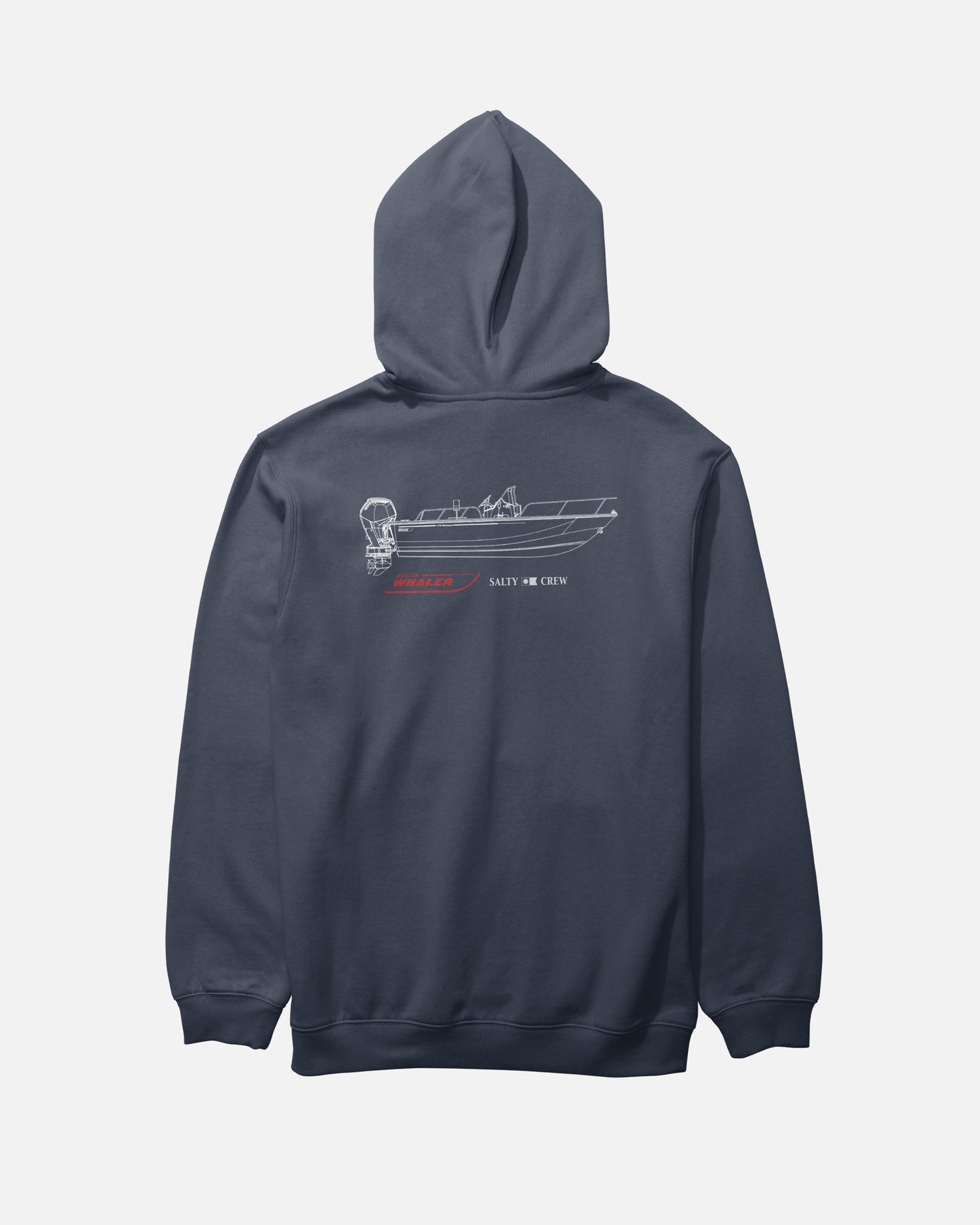 Back view of the Whaler Schematic Fleece - Navy. 