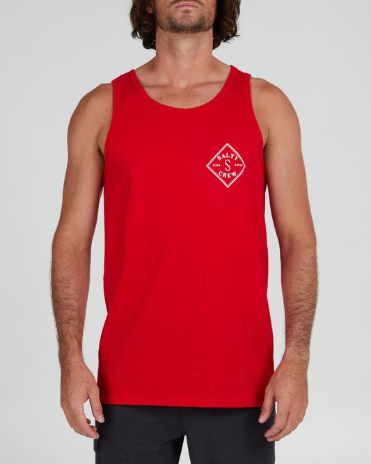 front view of Tippet Red Tank