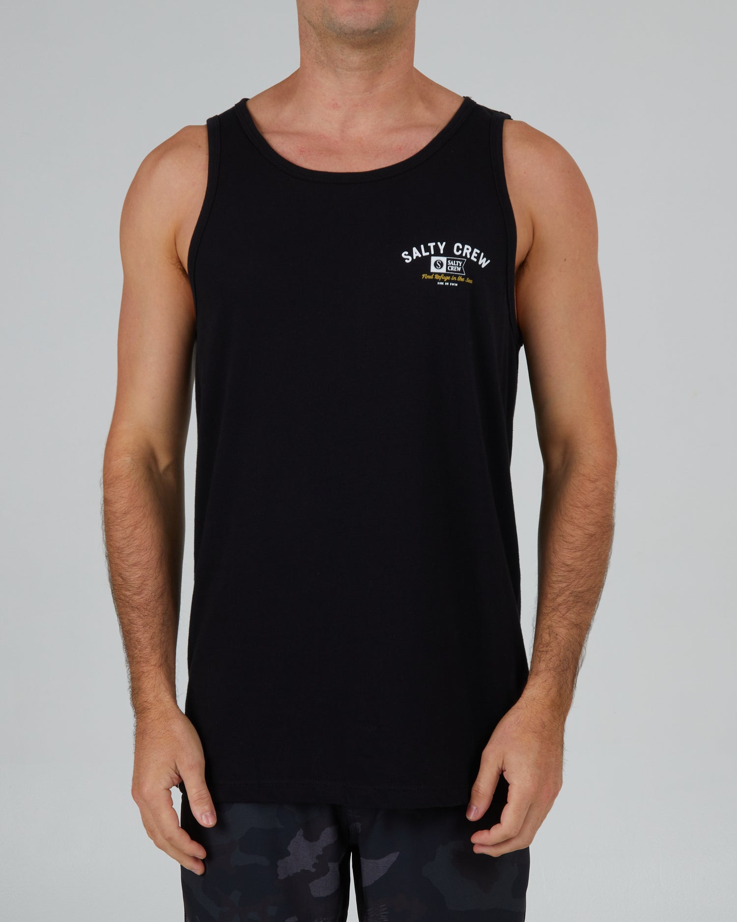 front view of Surf Club Black Tank