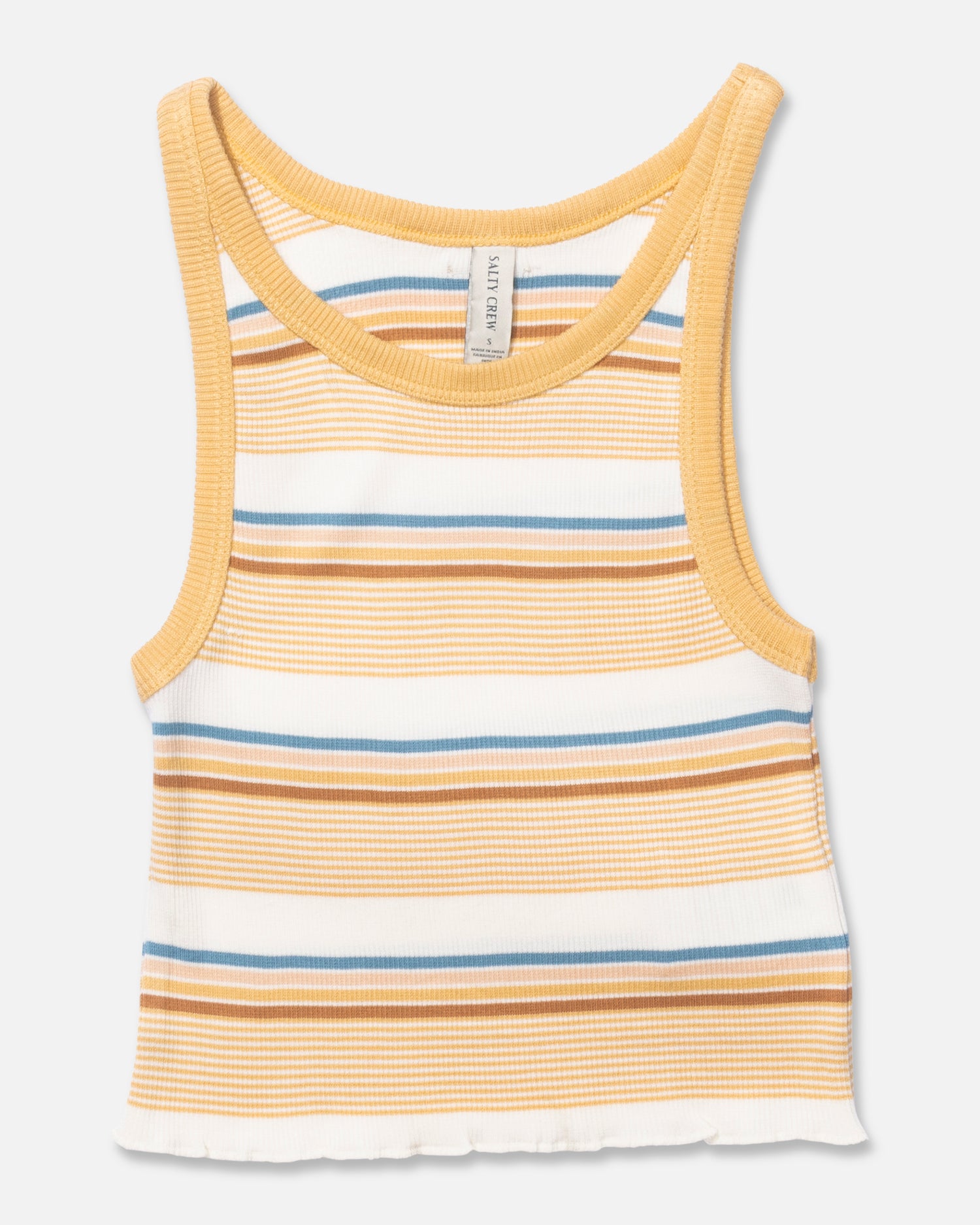 Front view of the Layover Tank - Dusty Gold. 