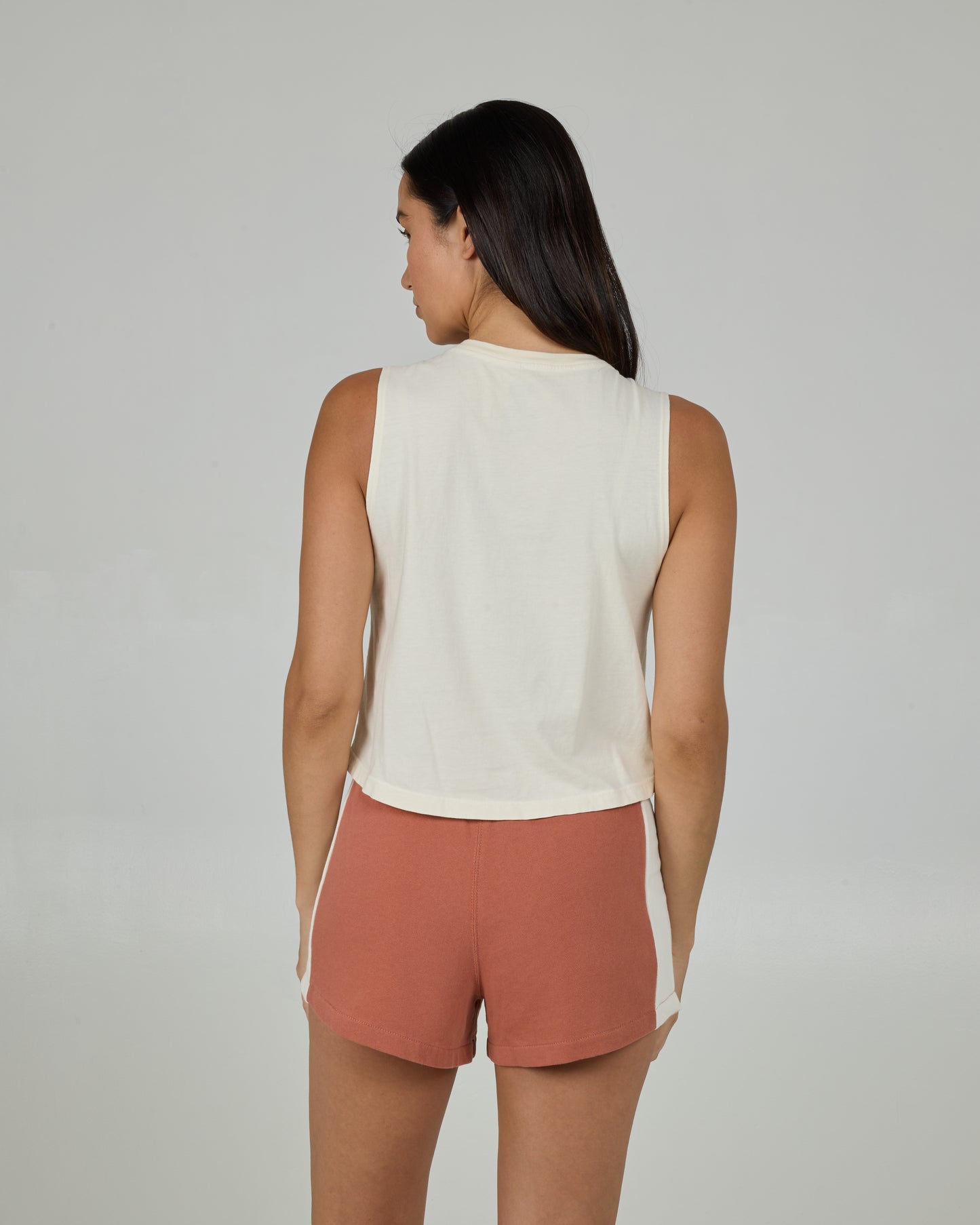 Water World Cropped Tank - Off White