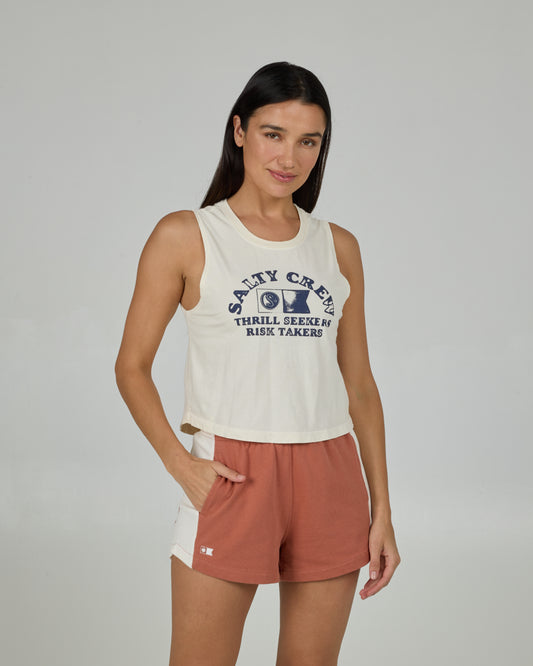 Water World Cropped Tank - Off White