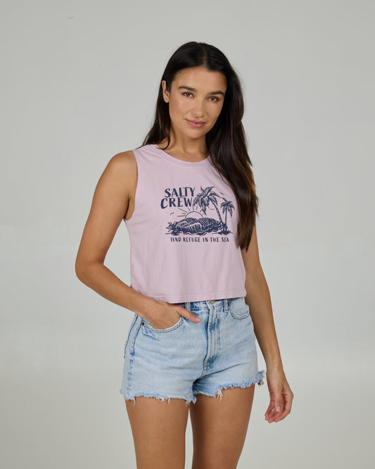 Outside Cropped Tank - Pale Orchid