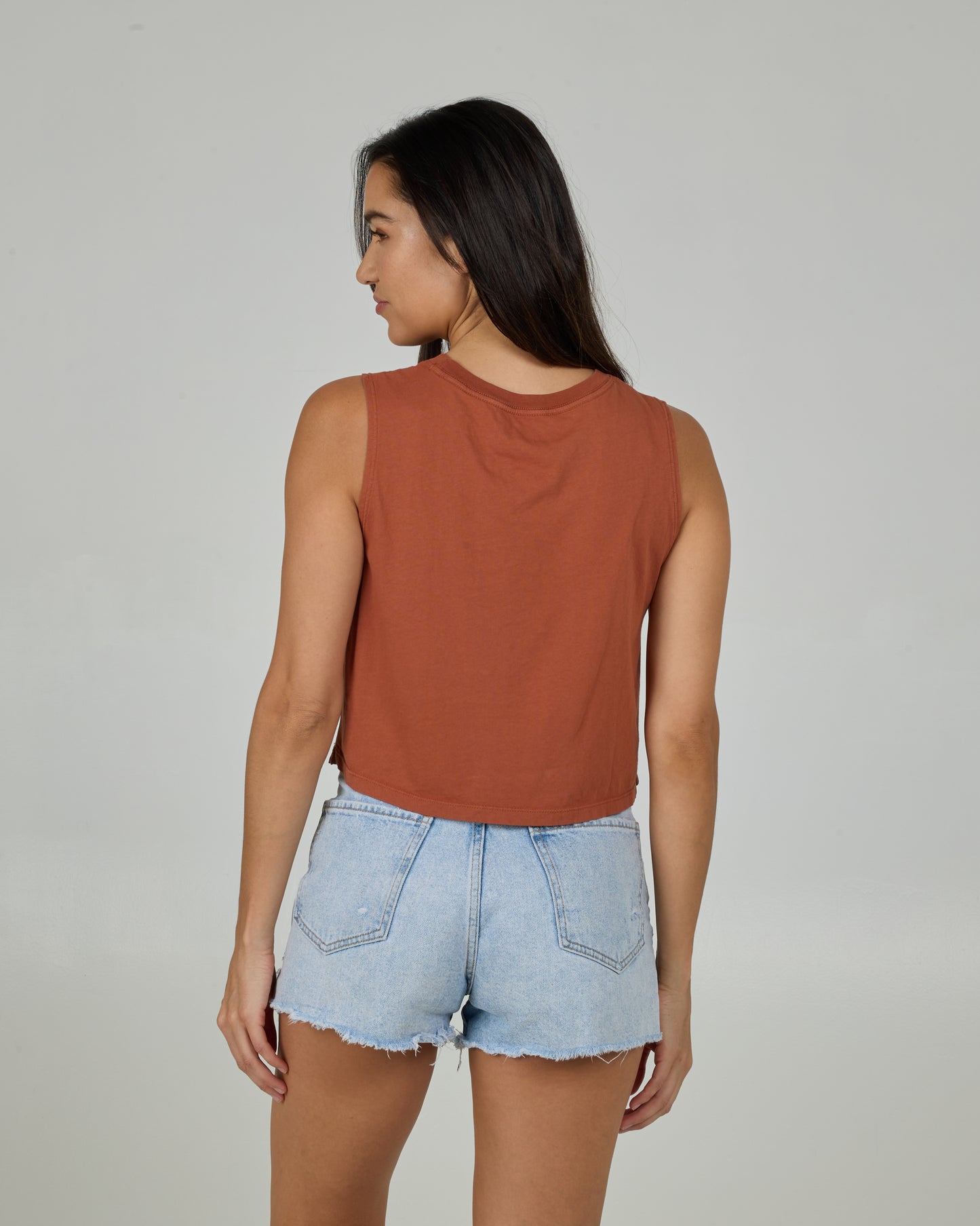 Skewed Cropped Tank - Sierra