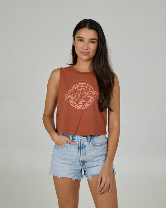 Skewed Cropped Tank - Sierra