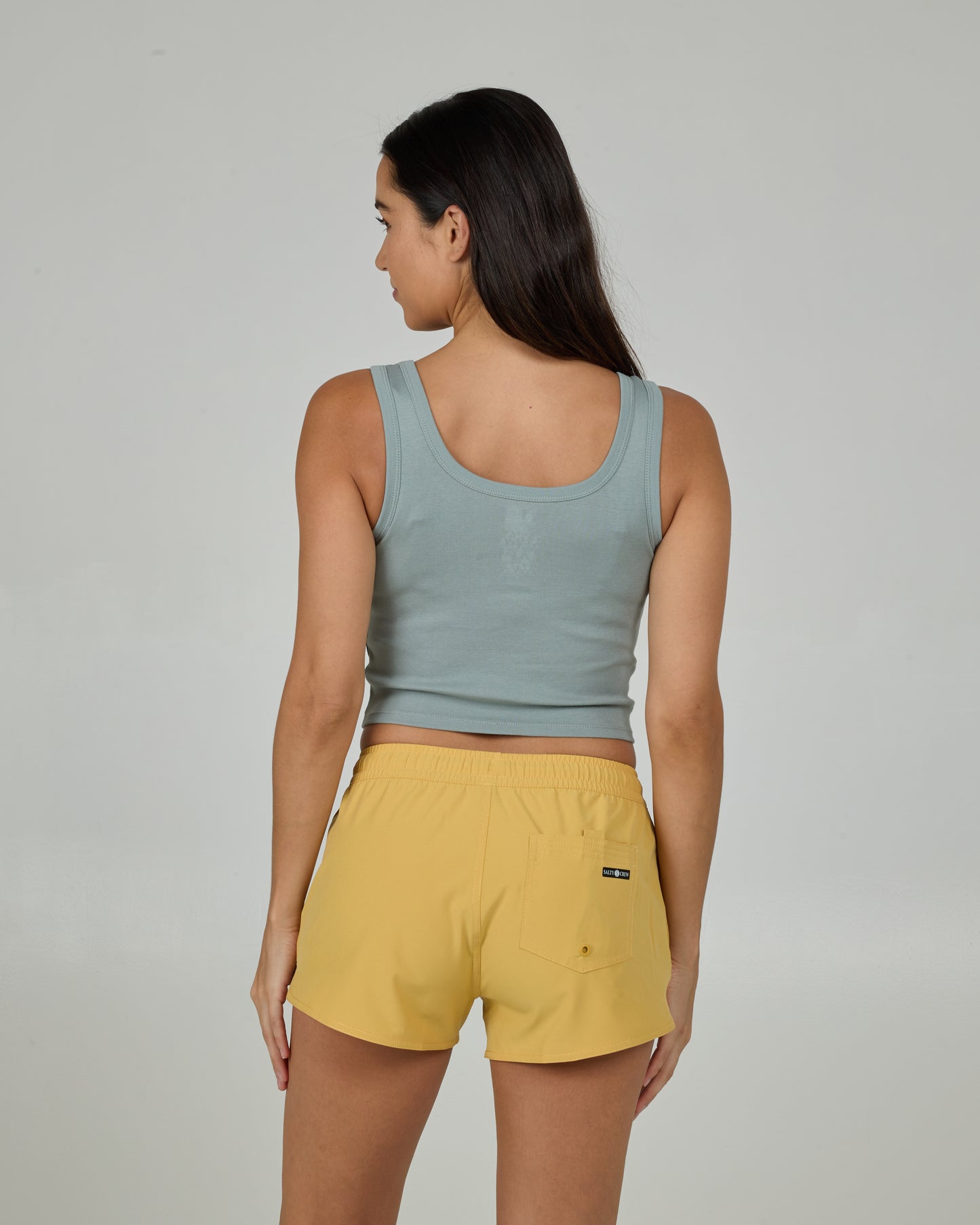 Back view of the Sunrise Tank - Sage. 