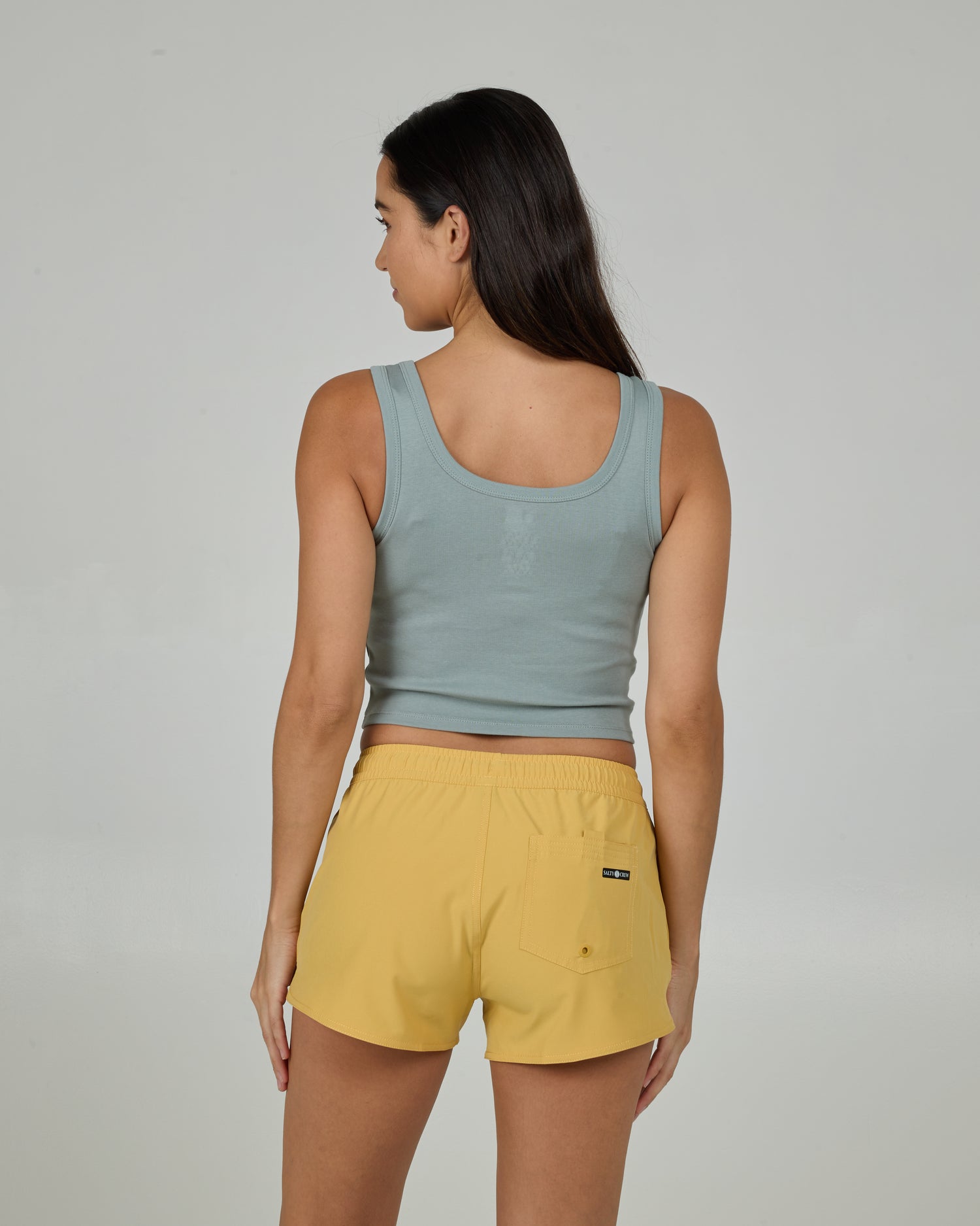Back view of the Sunrise Tank - Sage. 