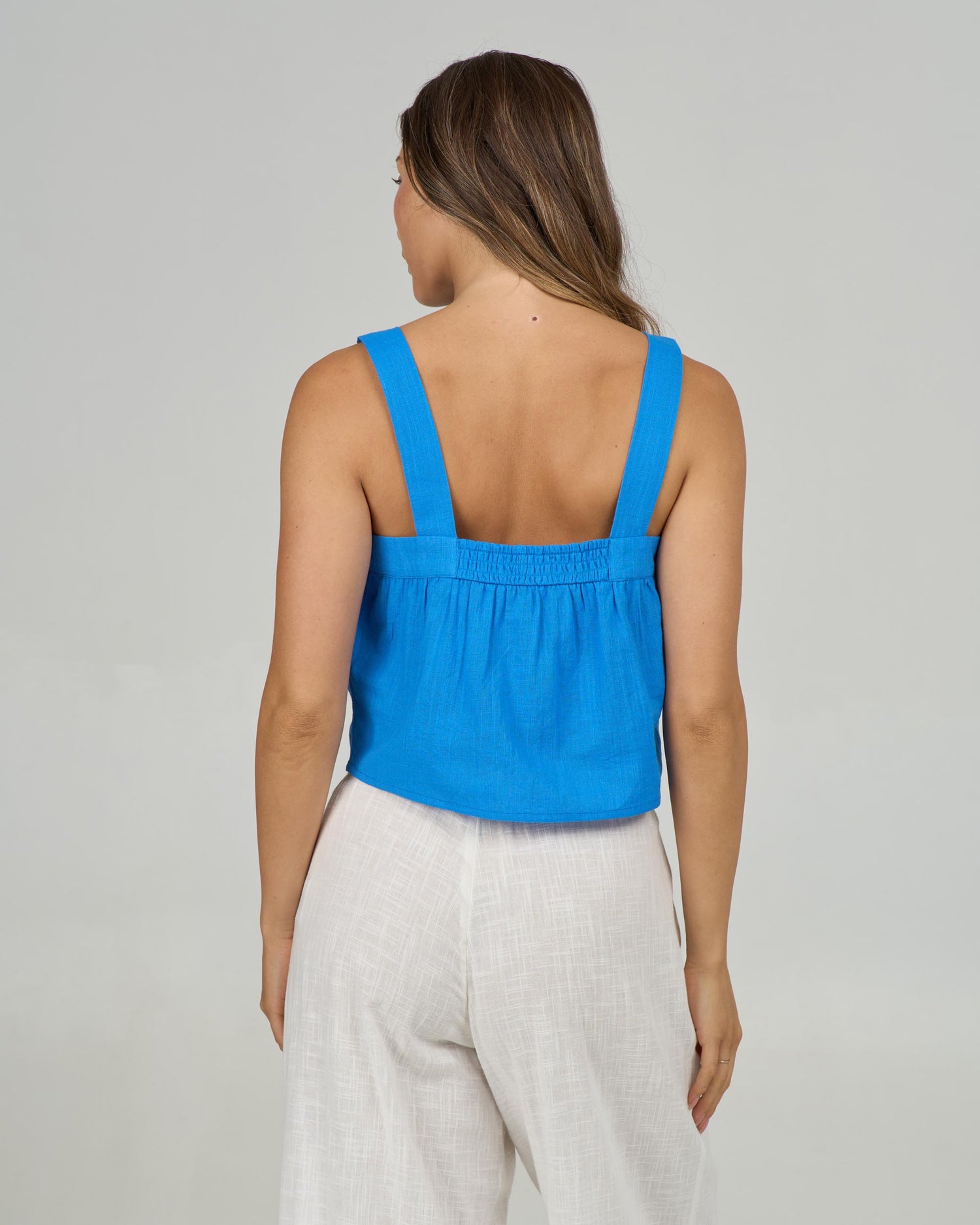 Back view of the Charter Cami - Bold Blue. 