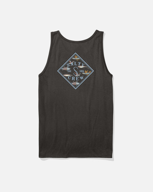 Back view of the Tippet Fill Tank - Black. 