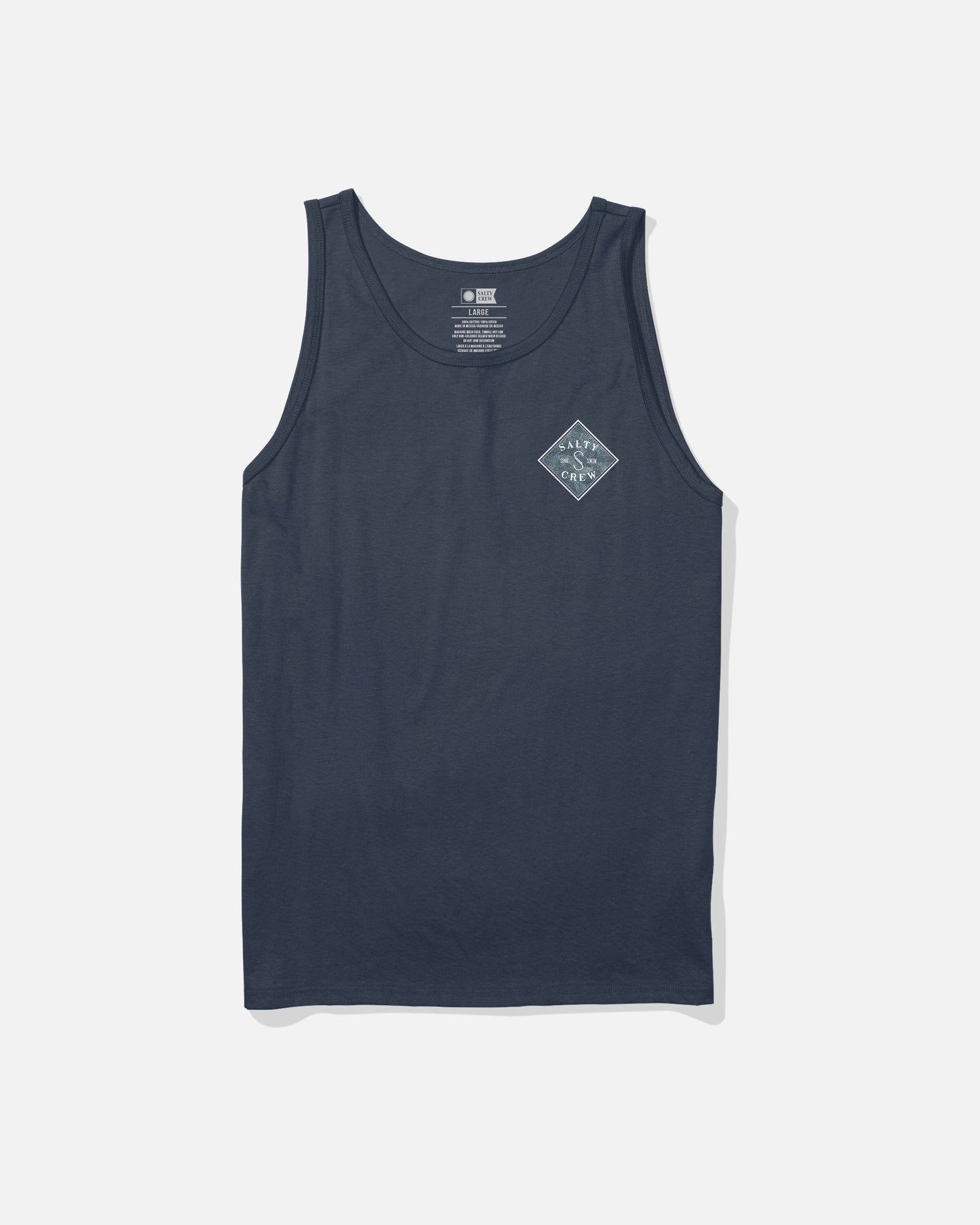 Front view of the Tippet Fill Tank - Navy. 