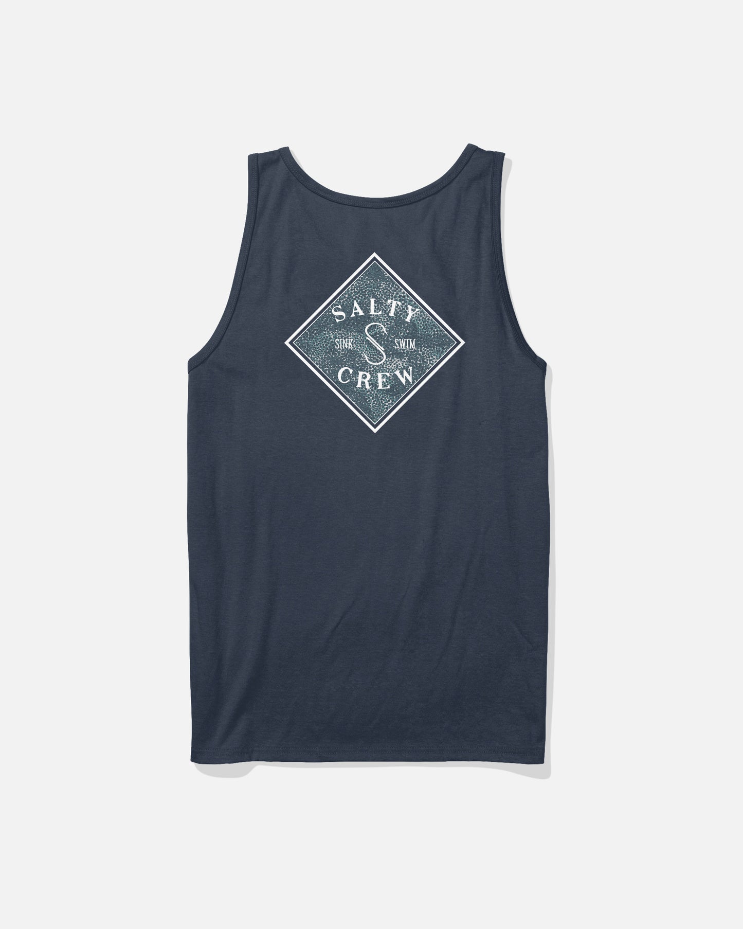 Back view of the Tippet Fill Tank - Navy. 