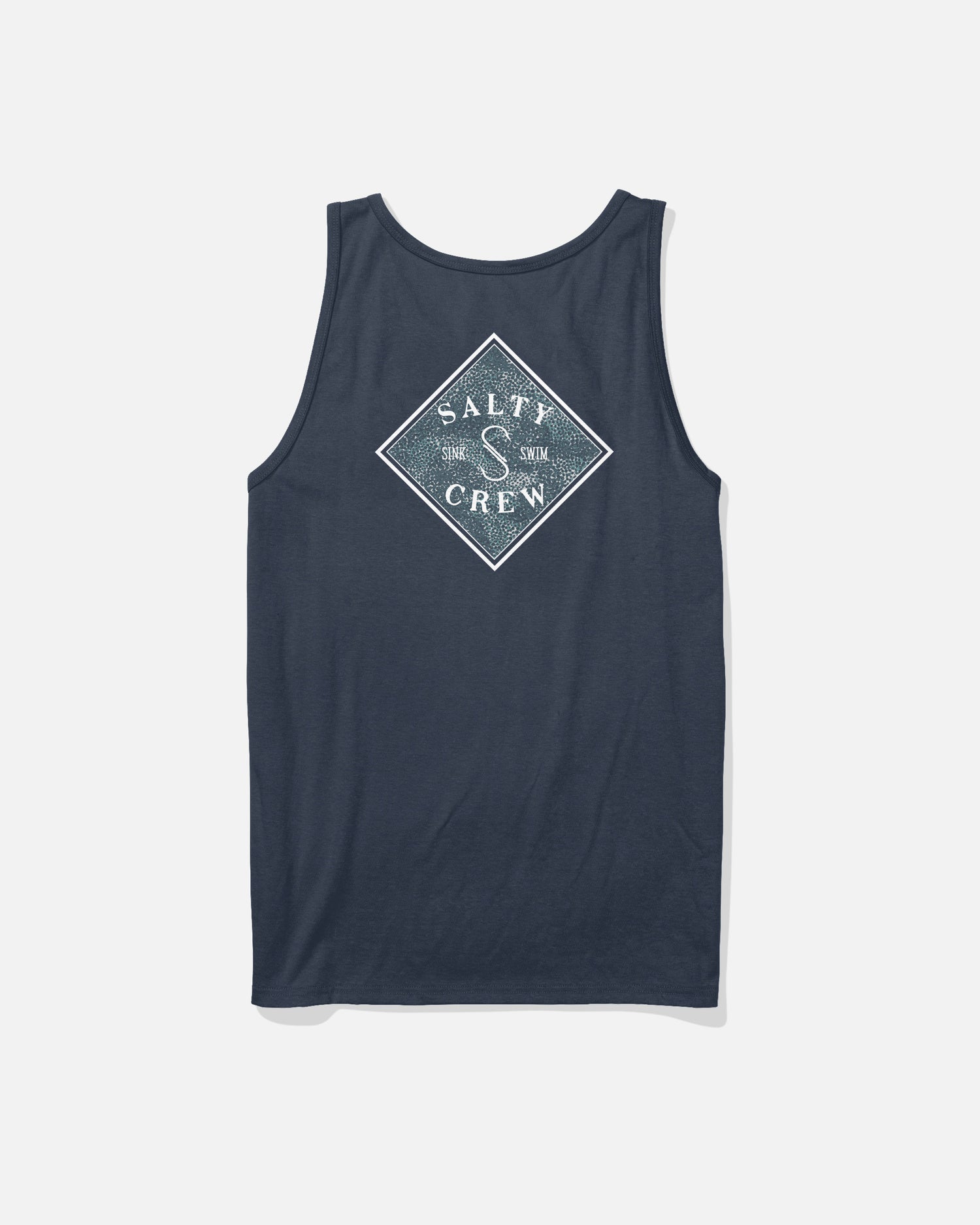 Back view of the Tippet Fill Tank - Navy. 