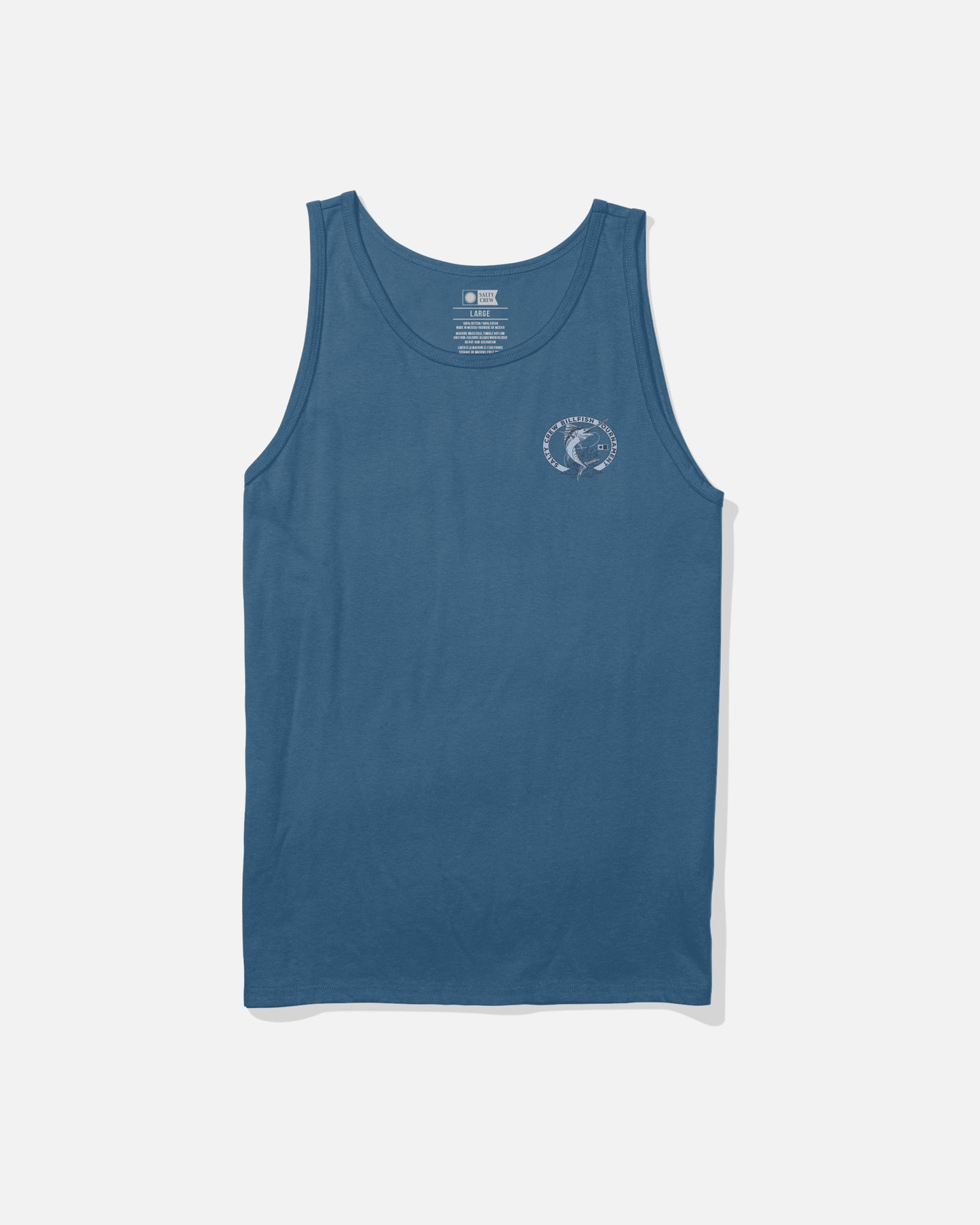 Front view of the Shootout Tank - Cast Blue. 
